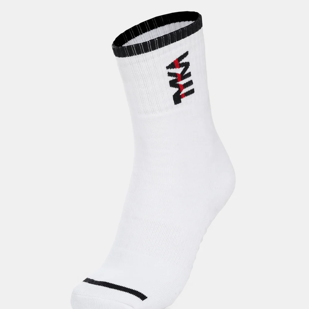 TYKA GEL GRIP ULTIMATE CRICKET SOCKS CREW White Black F